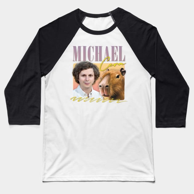 Michael Cera - - Aesthetic Meme Fan Design Baseball T-Shirt by DankFutura